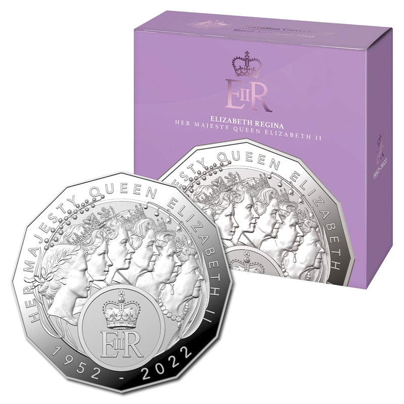 50c 2023 Elizabeth Regina HM Queen Elizabeth II Commemoration Silver Proof