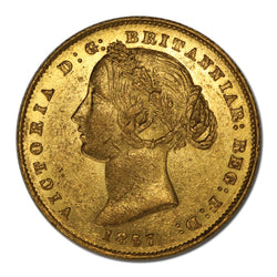 1857 Sydney Mint Type II Gold Sovereign EF