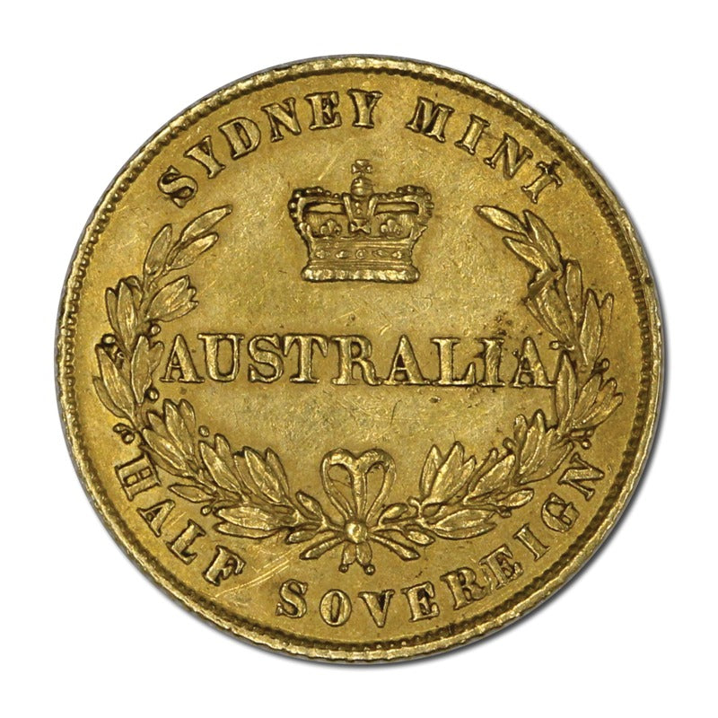 1866 Sydney Mint Gold Half Sovereign nEF/EF