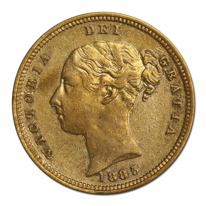 1885 Melbourne Gold Half Sovereign EF