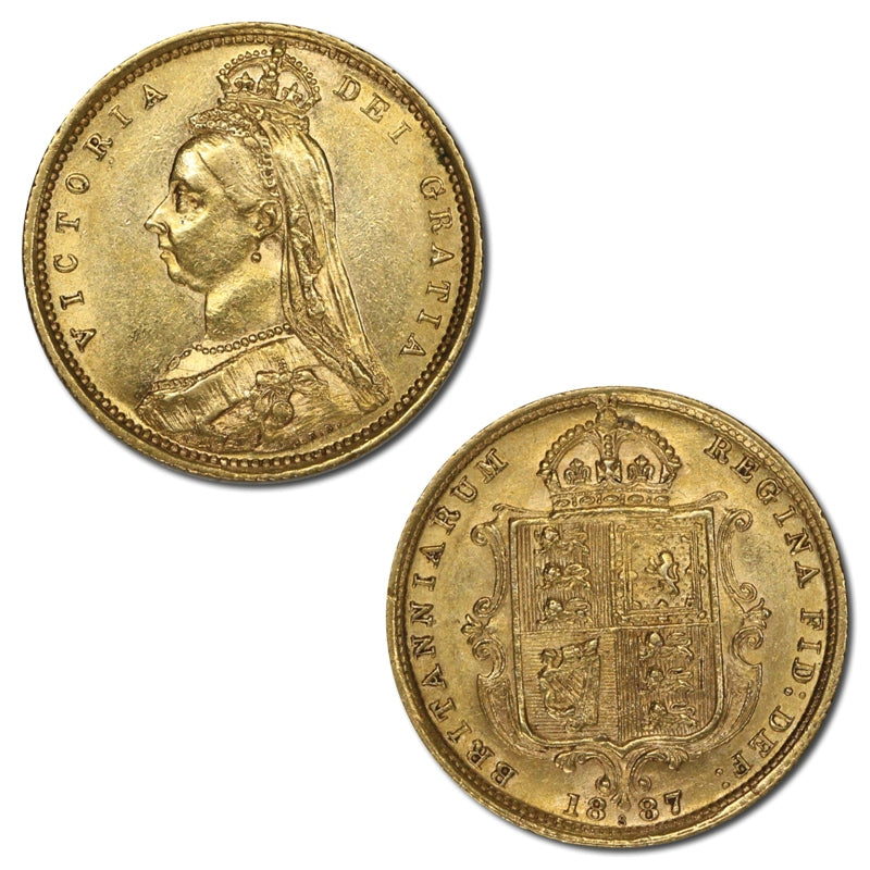 1887 Sydney Jubilee Head Gold Half Sovereign EF