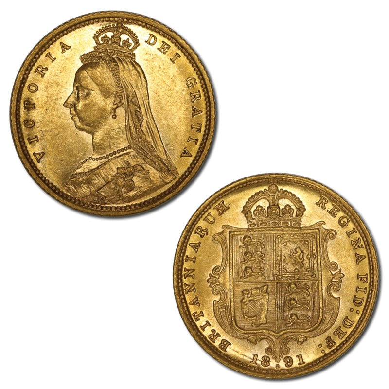 1891 Sydney Gold Half Sovereign EF+/nUNC