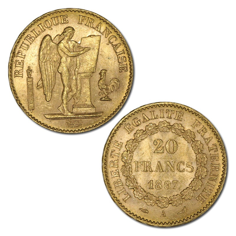 France 1897 A 20 Francs Gold VF-EF