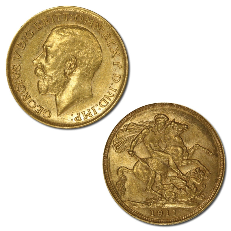 1911 Sydney George V Gold Sovereign VF