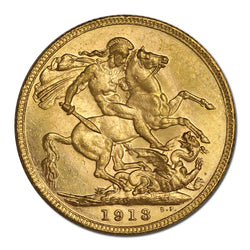1913 Melbourne Gold Sovereign Lustrous UNC