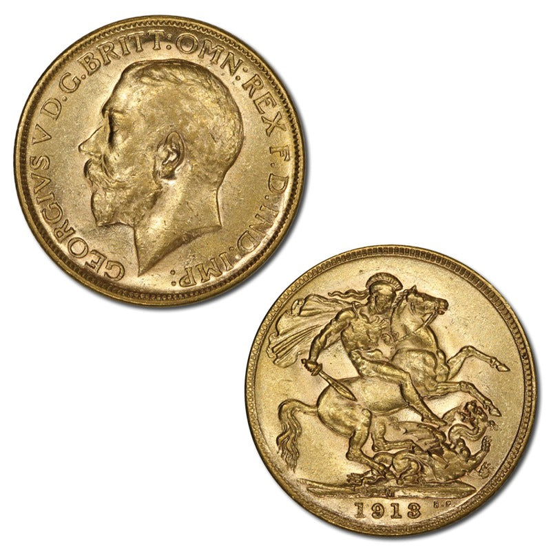 1913 Melbourne Gold Sovereign nUNC/UNC