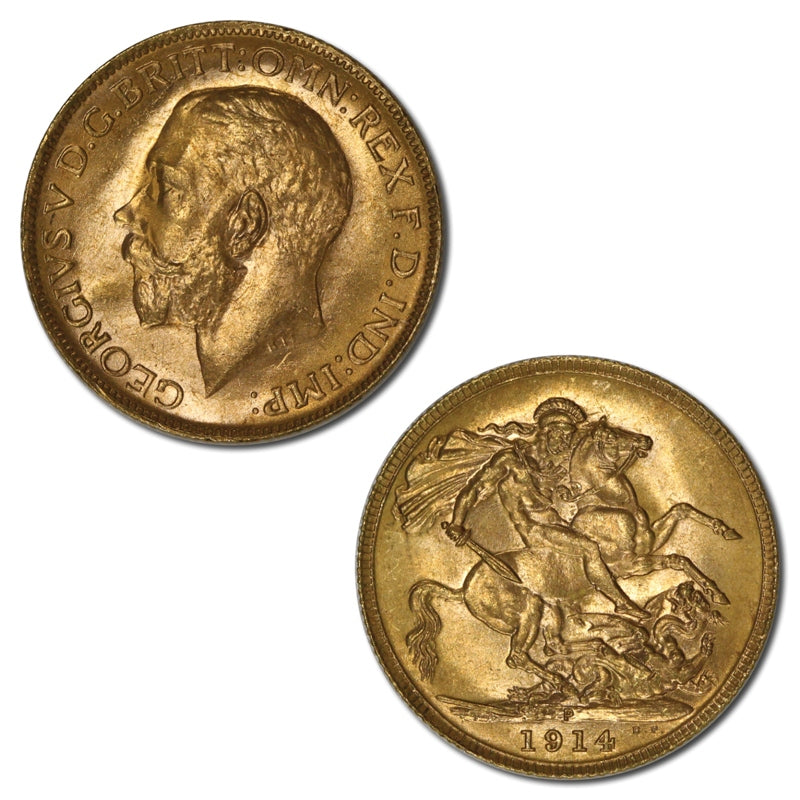 1914 Perth Gold Sovereign Lustrous CHOICE UNC