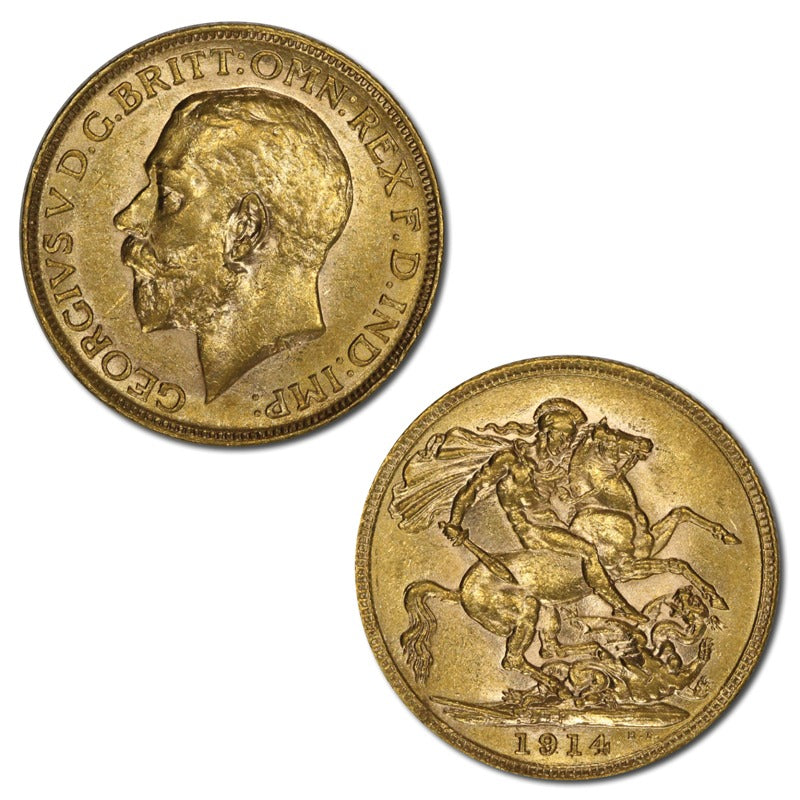 1914 Perth Gold Sovereign Lustrous nUNC/UNC