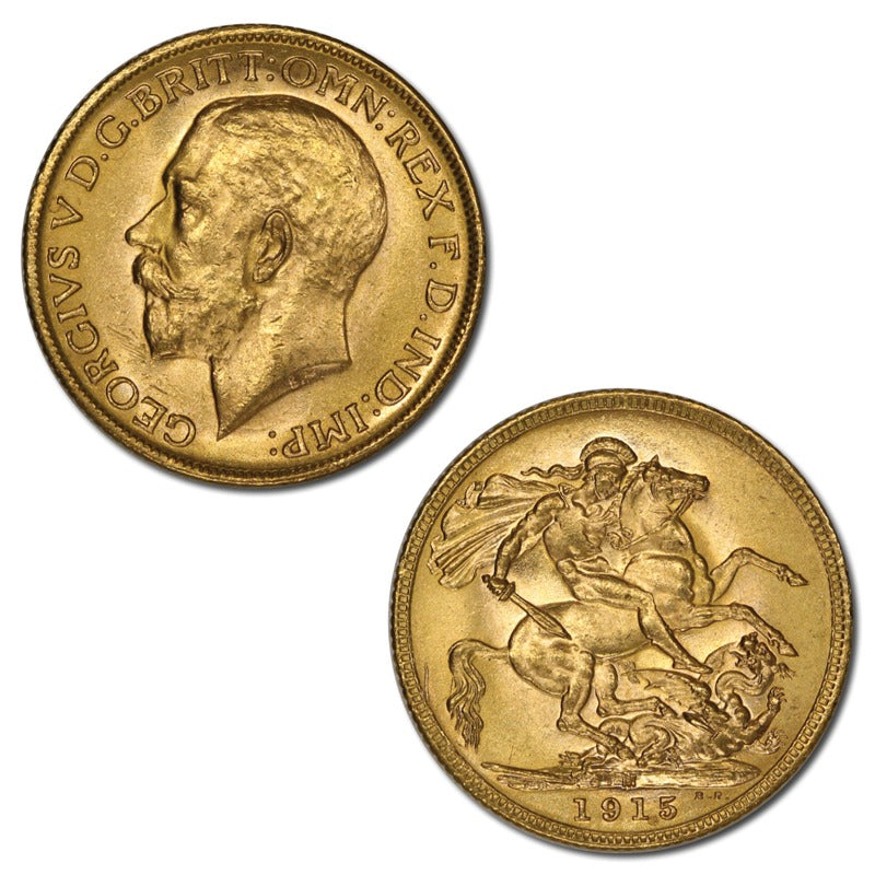 1915 Melbourne Gold Sovereign Lustrous UNC