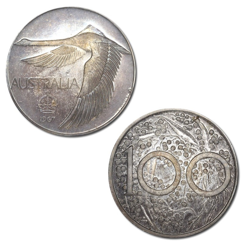 Australia 1967 Pattern Silver Swan Dollar Proof