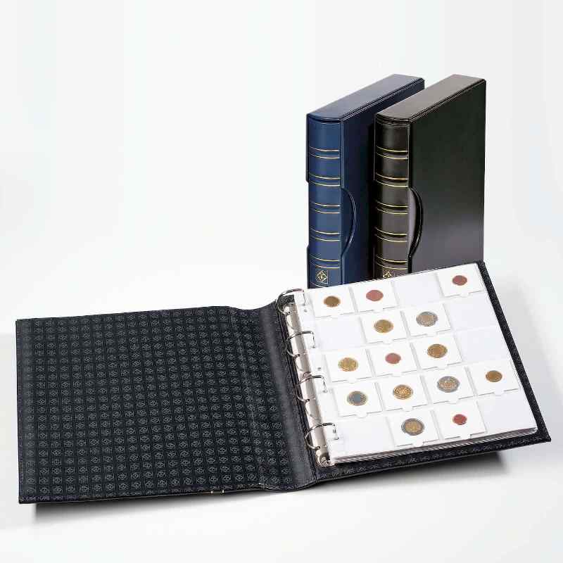 Grande Classic Ring Binder with Slipcase & 10 Sheets for 200 Coins - Black
