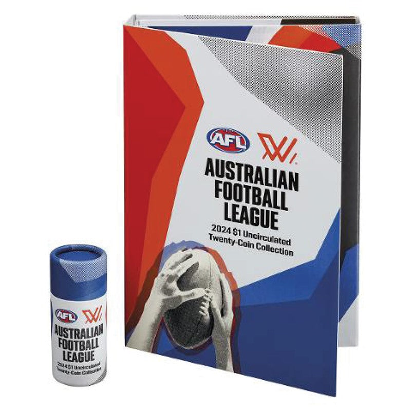 $1 2024 Australian Football League (AFL) 20 Coin Set with Folder & Tube