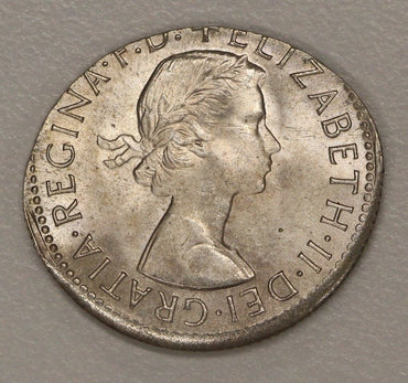 Australia 1961 Melbourne Shilling Error Curved Planchet