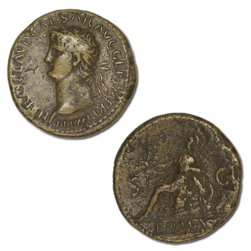 Ancient Rome Nero 54-68 AD Bronze Sestertius