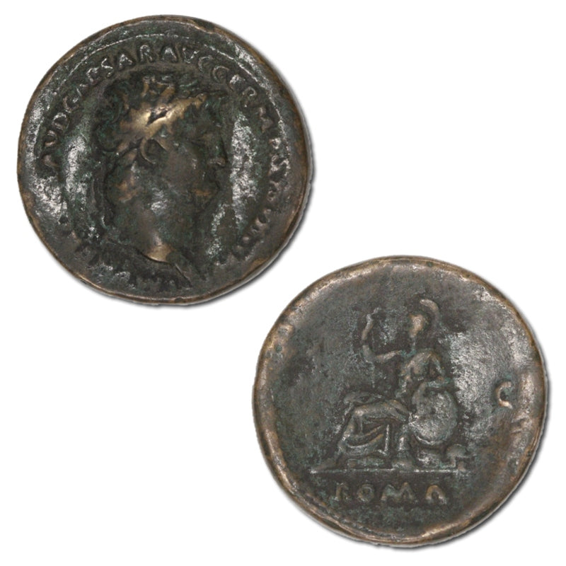 Ancient Rome Nero 54-68 AD Bronze Sestertius