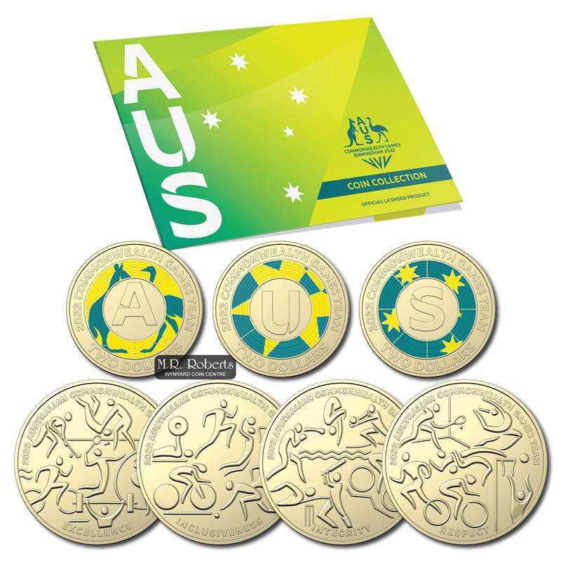 2022 Australian Commonwealth Games Team 7 Coin Collection