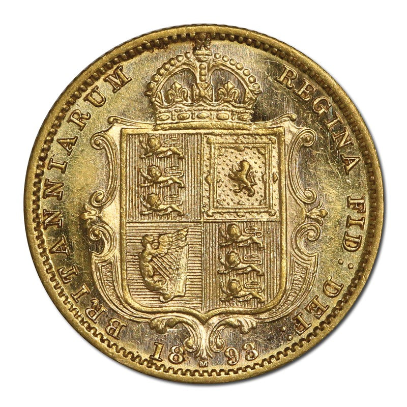 1893 Melbourne Jubilee Gold Half Sovereign Lustrous UNC