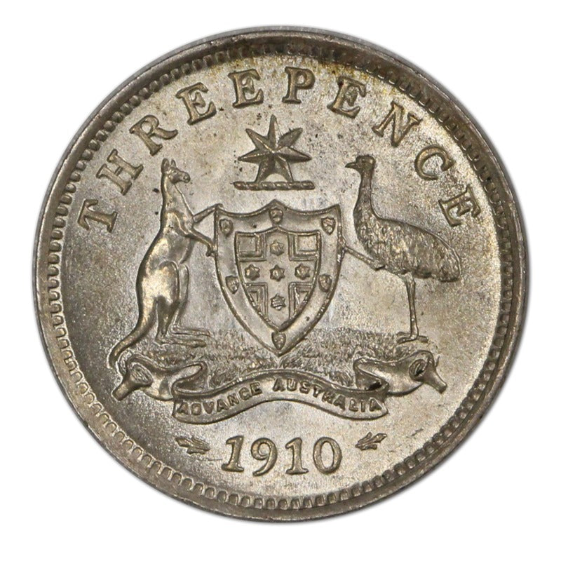 Australia 1910 Sixpence Lustrous nUNC/UNC - Wynyard Coin Centre