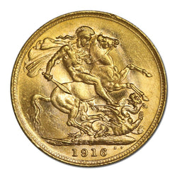 1916 Perth Gold Sovereign Lustrous UNC