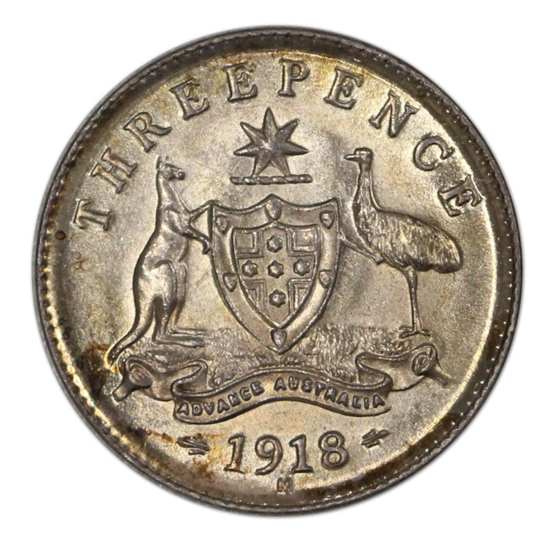 Australia 1910 Threepence Lustrous UNC - Wynyard Coin Centre