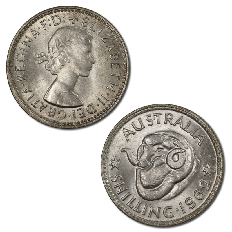Australia 1962 Rams Head Shilling