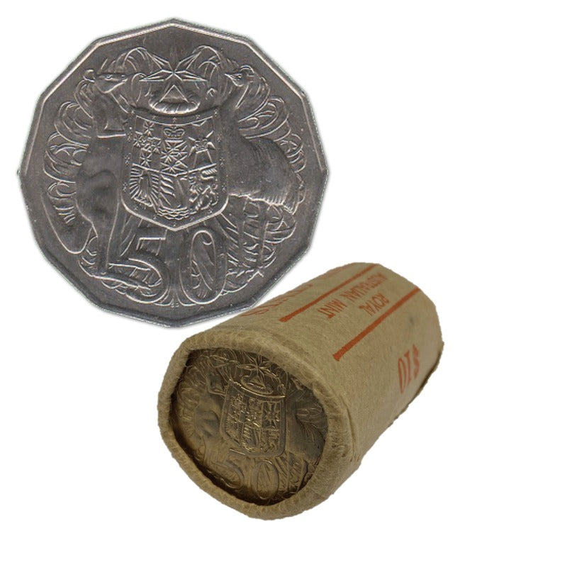 50c 1980 Coat of Arms Double Bar Mint Roll
