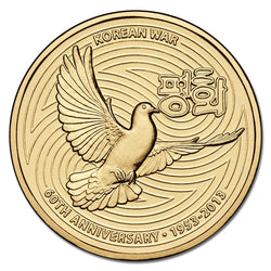 $1 2013 Korean War 60th Anniversary Al-Bronze UNC