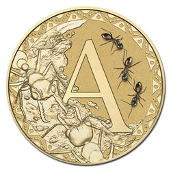$1 2015 Coloured 'A' Alphabet Al-Bronze Coin