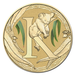 $1 2015 Coloured 'K' Alphabet Al-Bronze Coin