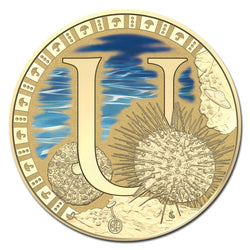 $1 2015 Coloured 'U' Alphabet Al-Bronze Coin