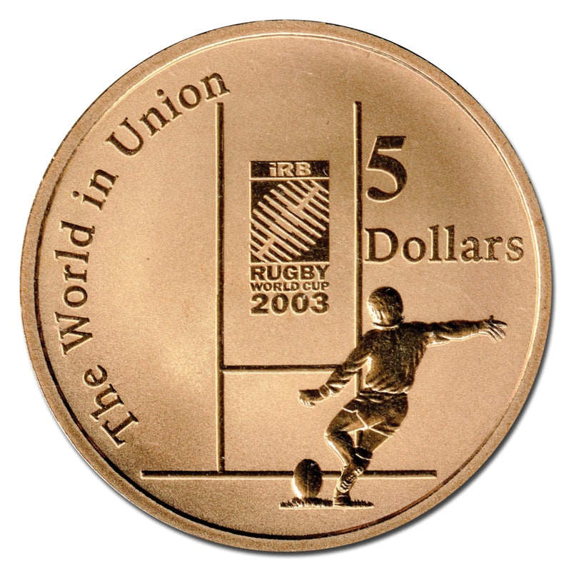 $5 2003 Rugby World Cup Al-Bronze UNC