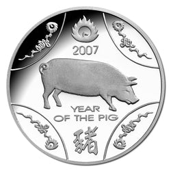 $1 2007 Year of the Pig Silver Proof