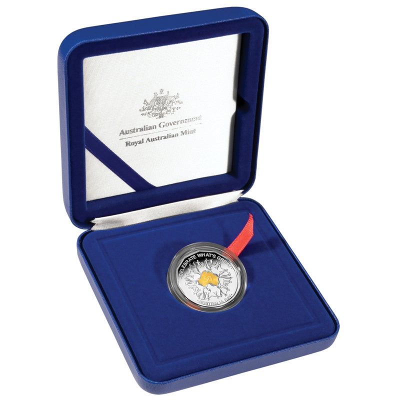 50c 2010 Australia Day Silver Gold Plated Proof – M.R.Roberts
