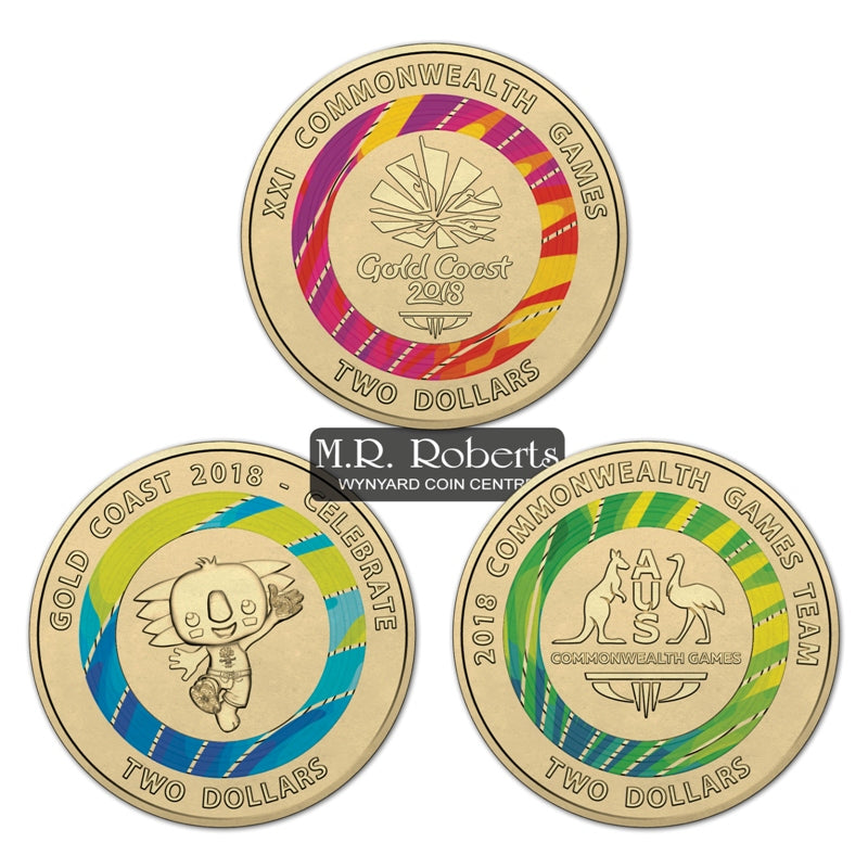 2018 XXI Commonwealth Games 7 Coin Collection Wynyard Coin