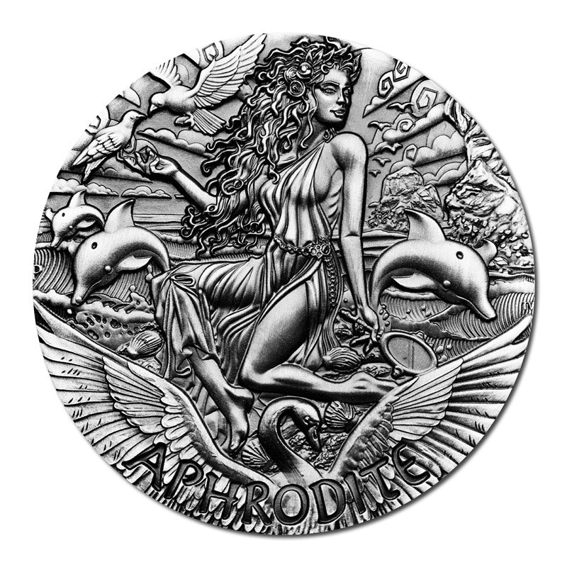 2015 Norse Goddesses – Aphrodite 2oz Silver High Relief Antiqued