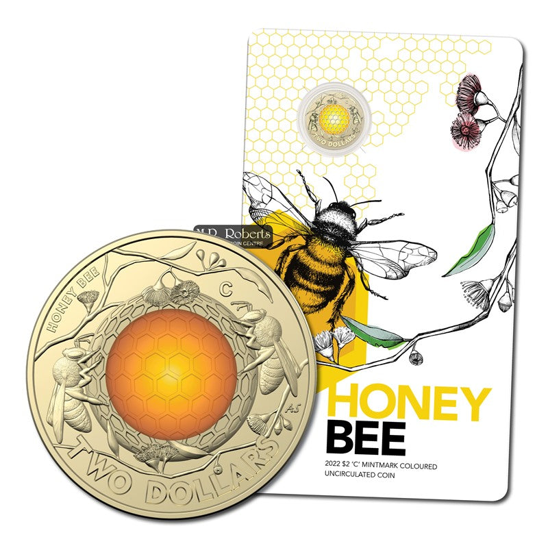 2 2022 Honey Bee 'C' Mintmark UNC M.R.Roberts Wynyard Coin Centre