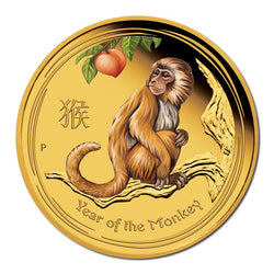 2016 Year of the Monkey Coloured 1/10oz Gold Proof