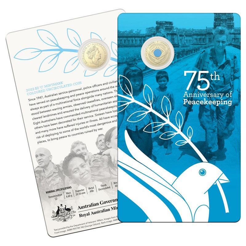 $2 2022 75th Anniversary of Peace Keeping 'C' Mintmark UNC – M.R.