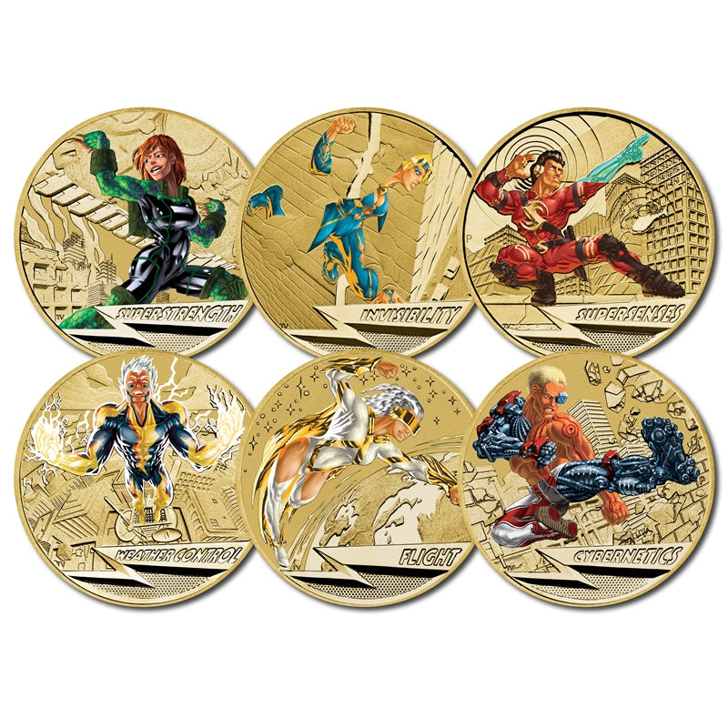 2014 Super Powers $1 6 Coin Pack UNC