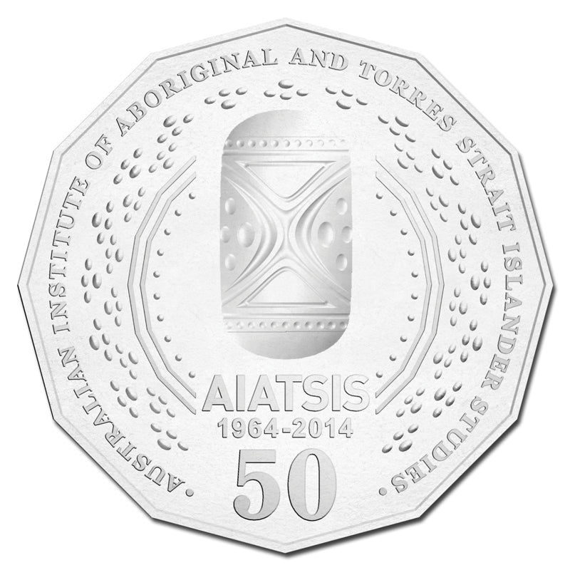 50c 2014 AIATSIS Non-colour UNC Mint Roll - Wynyard Coin Centre