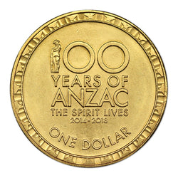 $1 2015 100 Years of ANZAC Al/Bronze UNC