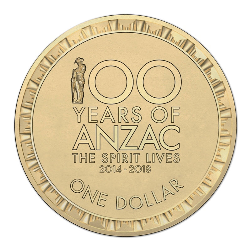 $1 2016 100 Years of ANZAC Al/Bronze UNC