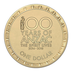 $1 2017 ANZAC Spirit Lives Mint Roll