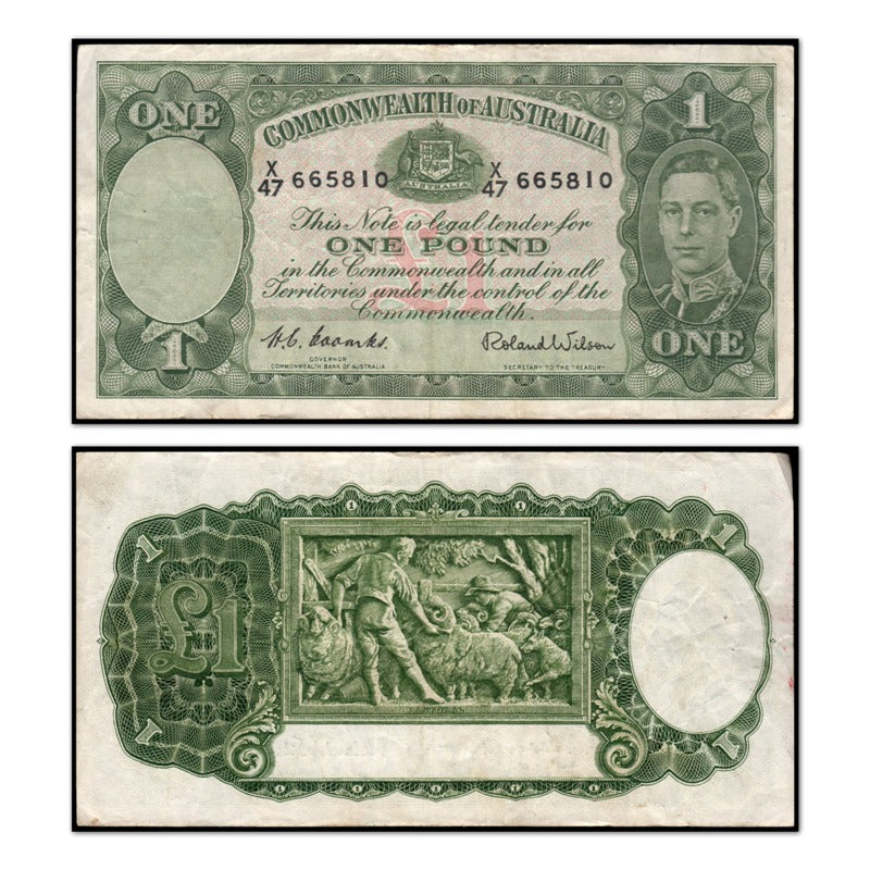 (1952) One Pound Coombs/Wilson R.32 nVF