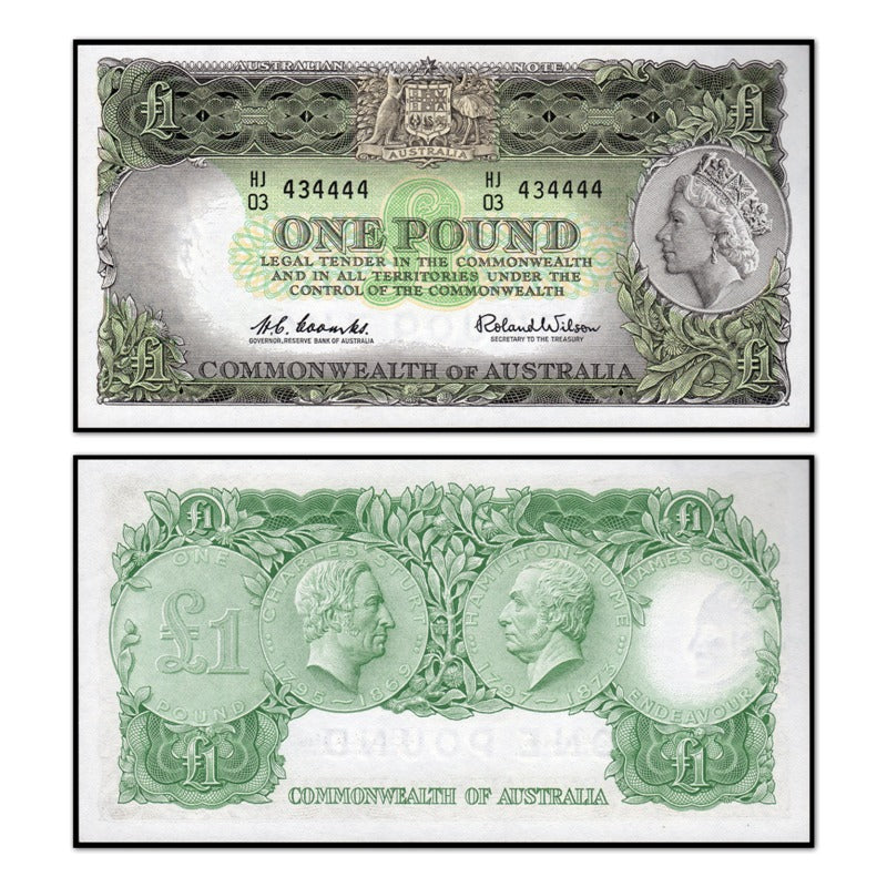 (1961) One Pound Coombs/Wilson Emerald Green R.34b CFU