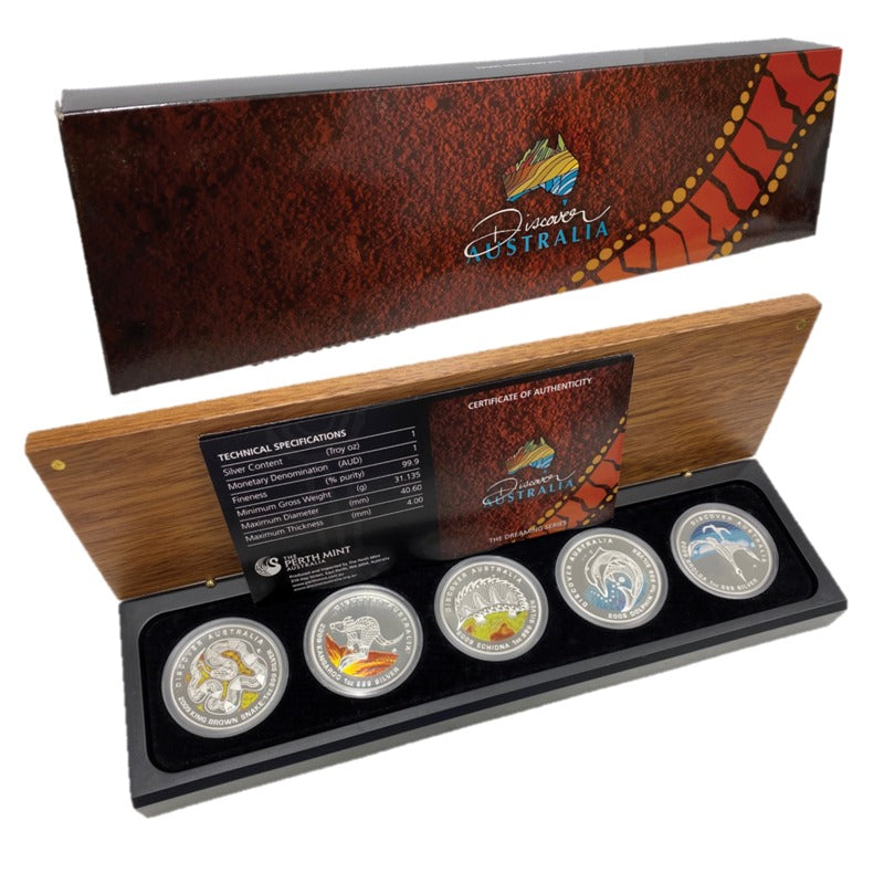 2009 Discover Australia 5 Coin 1oz Silver Proof Set – M.R.Roberts - Wynyard  Coin Centre