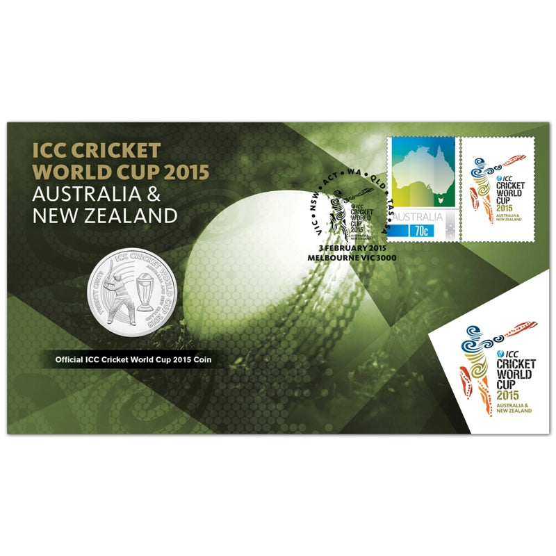 PNC 2015 ICC World Cup Stamp & Coin Cover | PNC 2015 ICC World Cup 20c