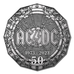 50c 2023 50th Anniversary of AC/DC Silver Antiqued Coin