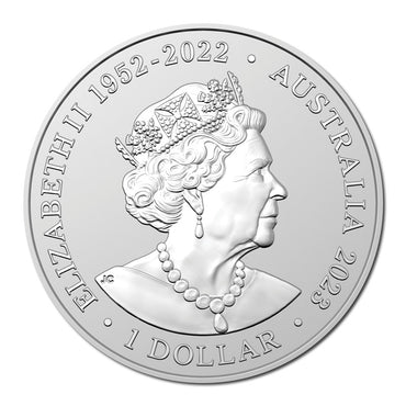 $1 2023 Australian Antarctic Territory - Humpback Whale 1oz Silver UNC