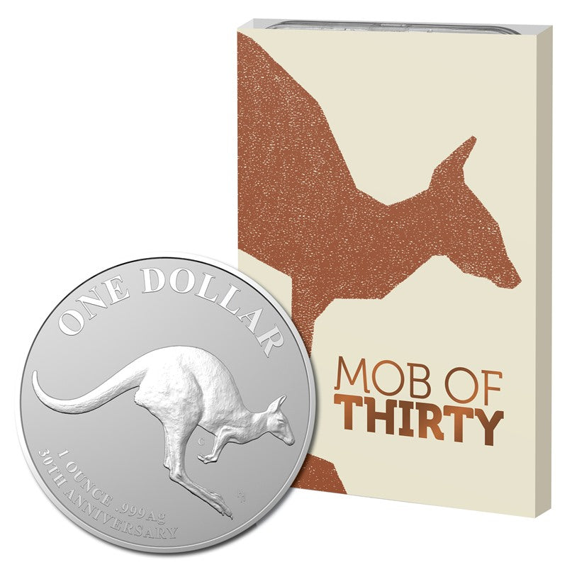 $1 2023 Kangaroo Series - Mob of Thirty Silver UNC